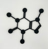 Caffeine Molecule Wall Art, 3D Printed