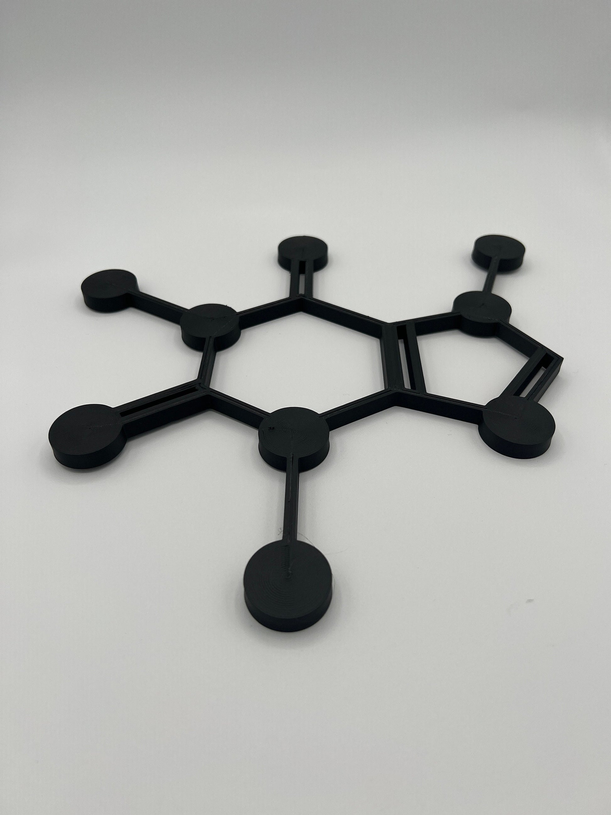 Caffeine Molecule Wall Art, 3D Printed