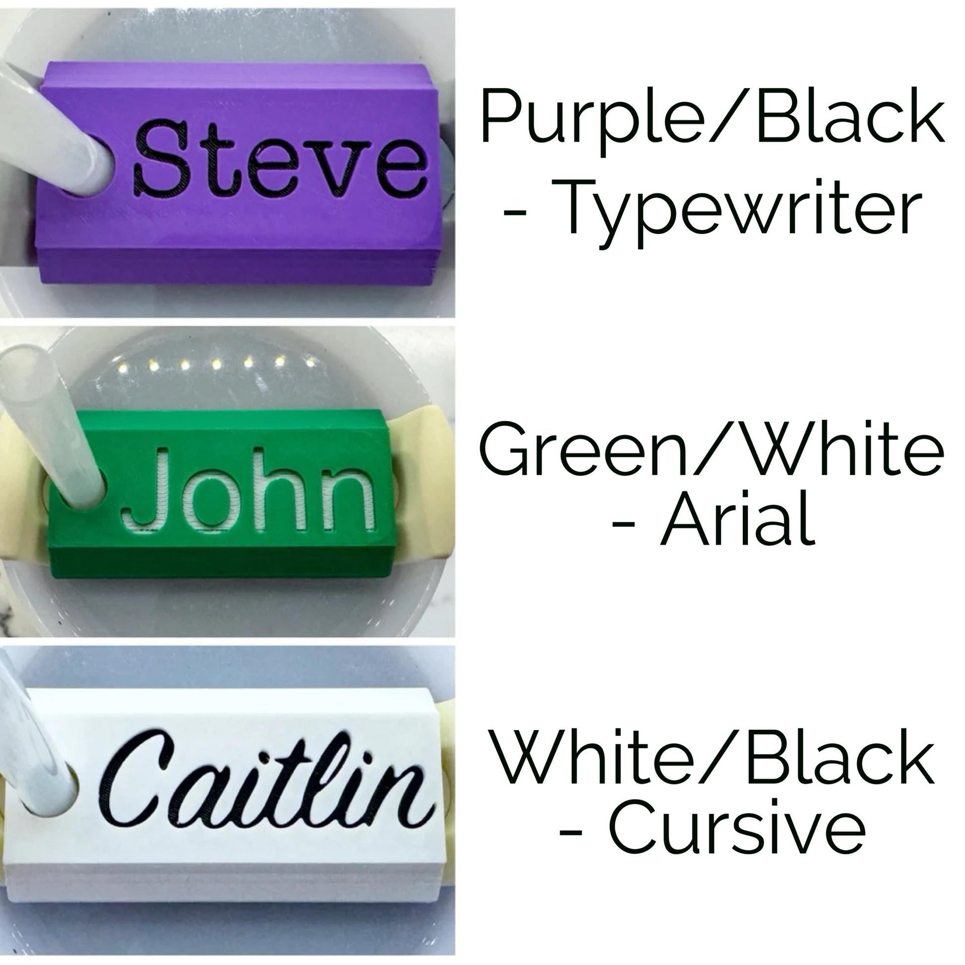 40oz Stanley Mug Dual Color Name Plate | Multiple Colors Available | 40oz Stanley Name Tag | Stanley Decorative Name Tag